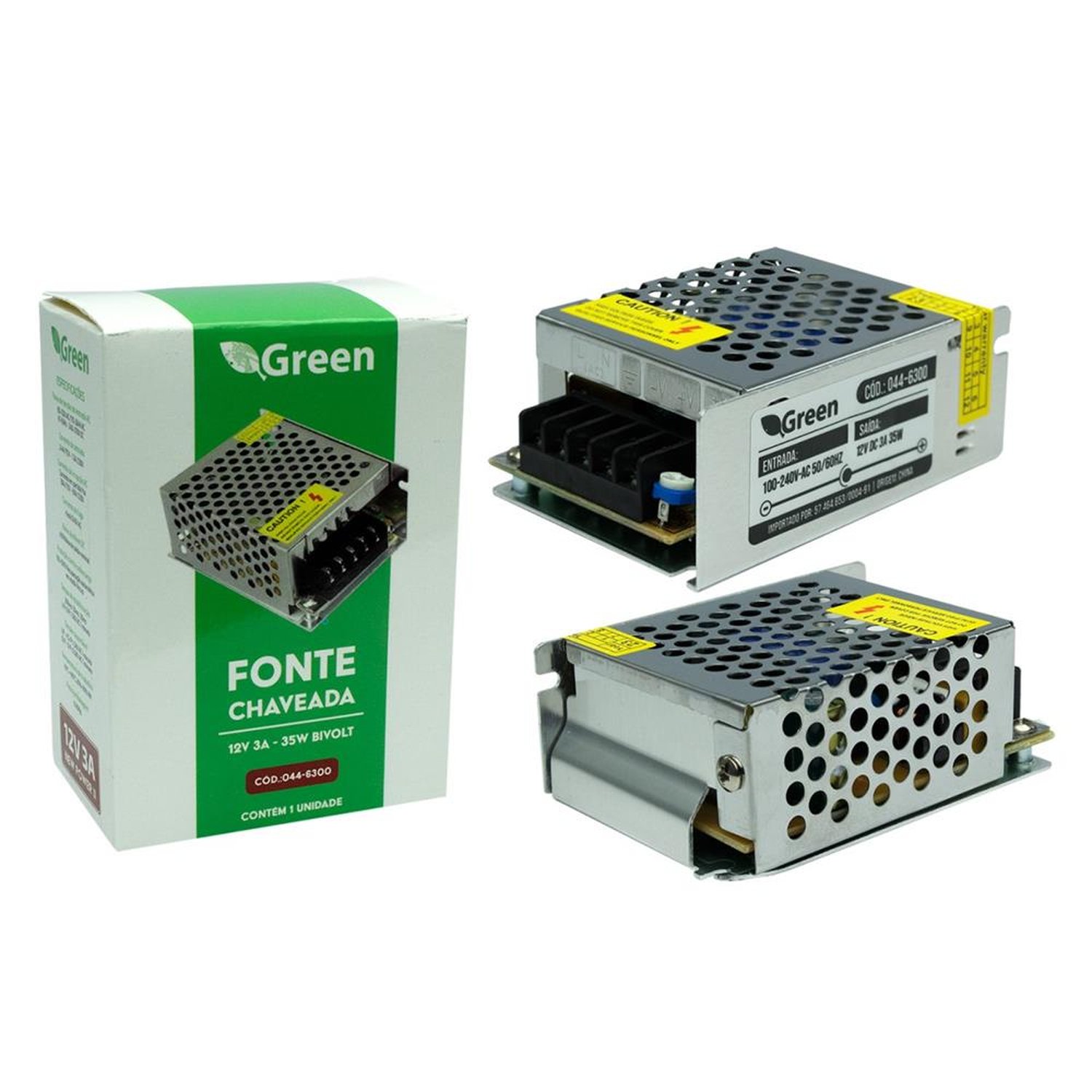 Fonte Chaveada Metal 12V 3A - 35W Bivolt