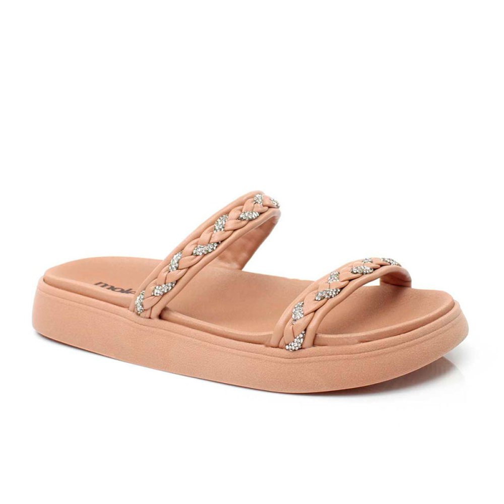 Sandália Moleca 5469.123 (34-39) 9830 - Nude Branco Cristal 89859