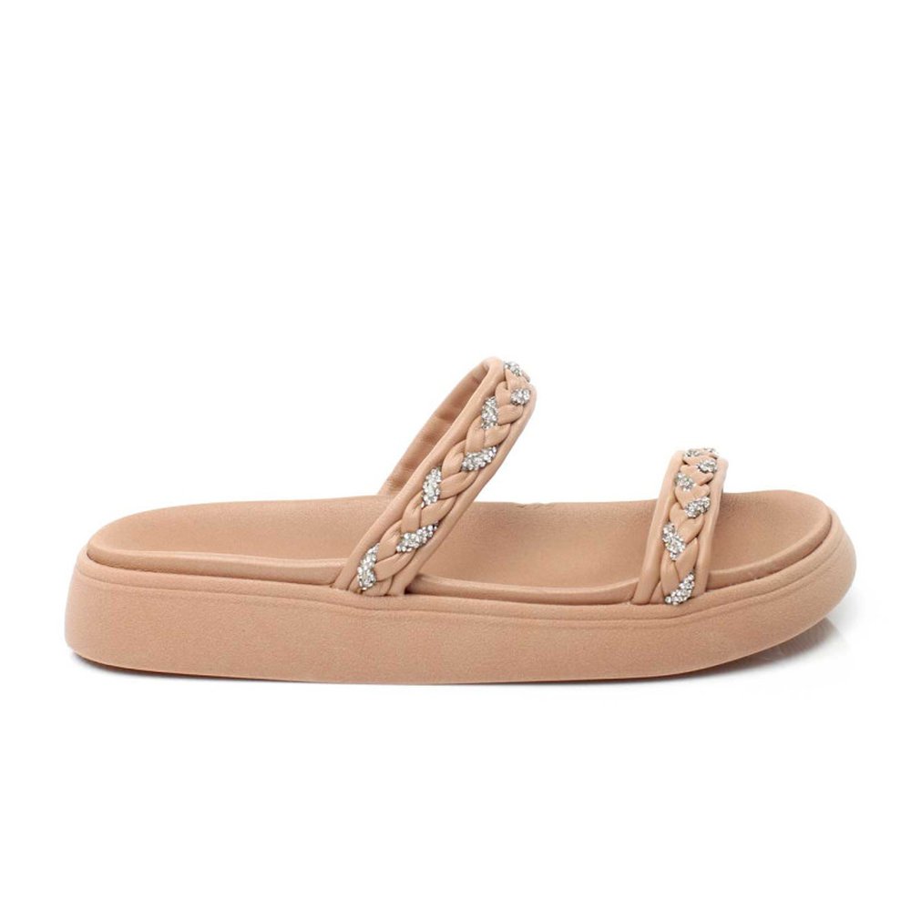Sandália Moleca 5469.123 (34-39) 9830 - Nude Branco Cristal 89859