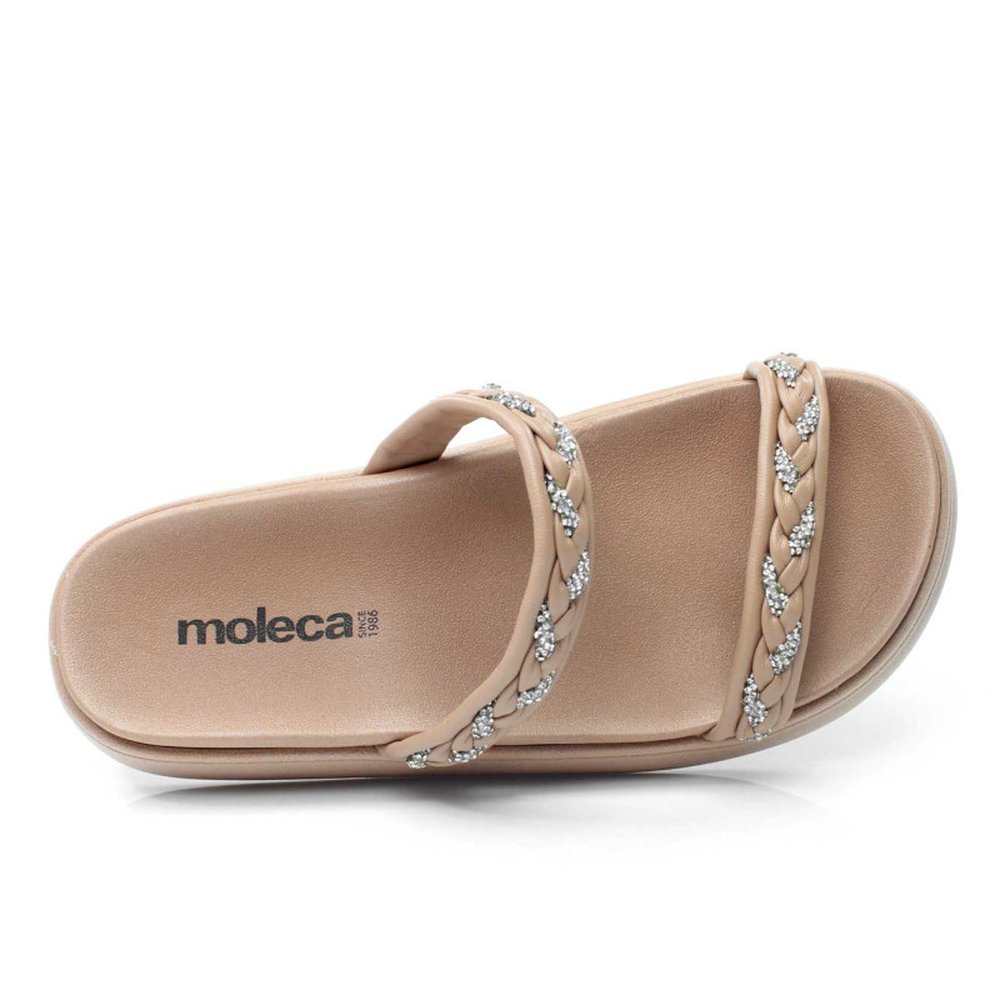 Sandália Moleca 5469.123 (34-39) 9830 - Nude Branco Cristal 89859