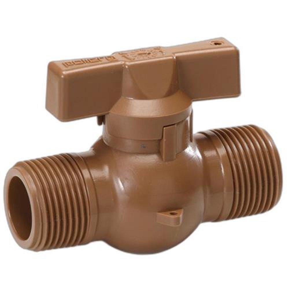 Registro Marrom Esfera PVC RE-RE C/Manopla 3/4" Polierg