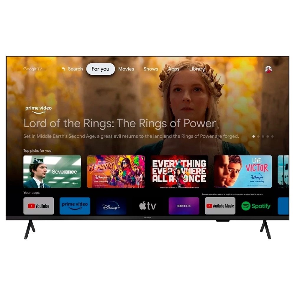 Smart TV LED 55" Philips 55PUG7408/78 - 4K UHD com Wi-Fi, com 2 USB, 3 HDMI, 60 Hz