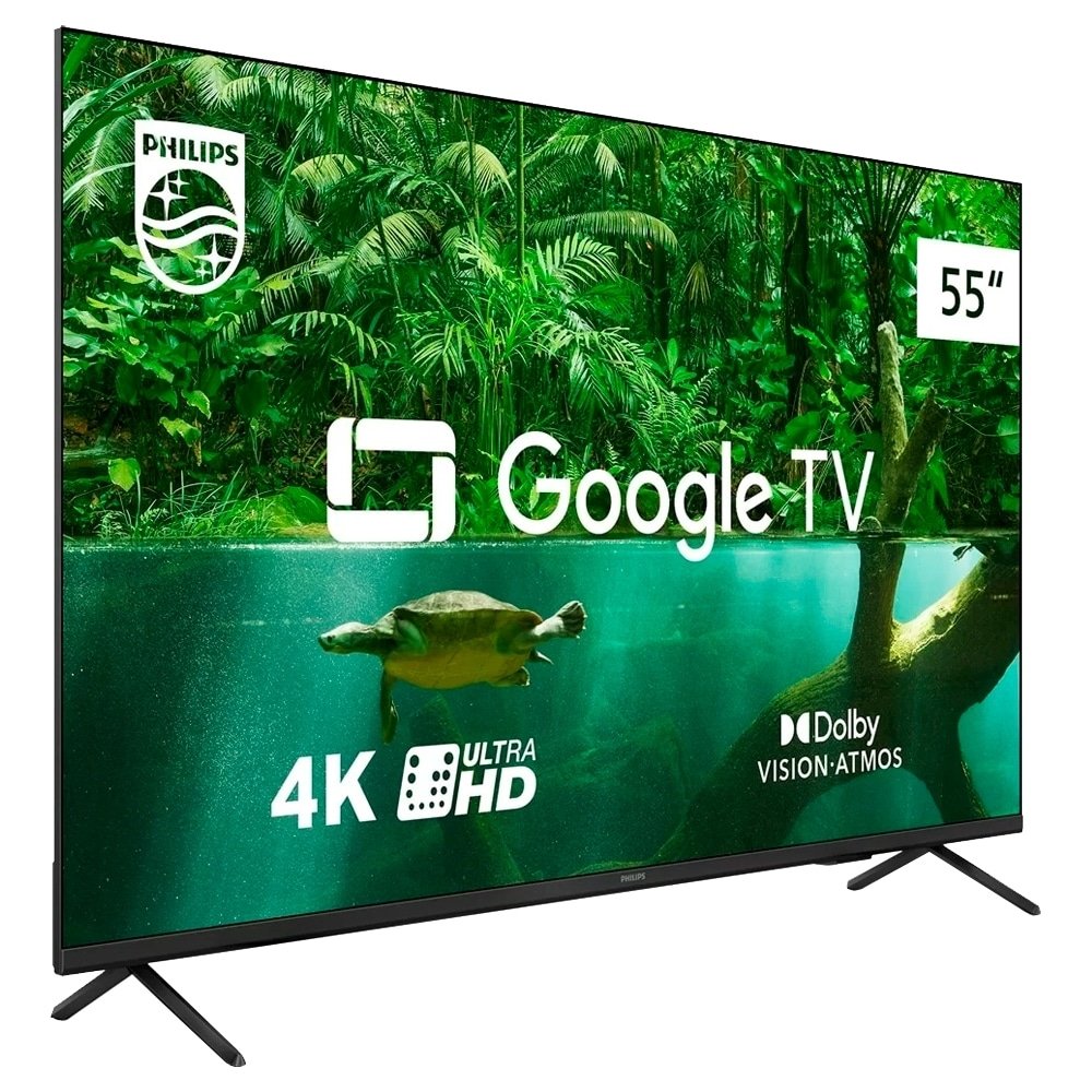 Smart TV LED 55" Philips 55PUG7408/78 - 4K UHD com Wi-Fi, com 2 USB, 3 HDMI, 60 Hz