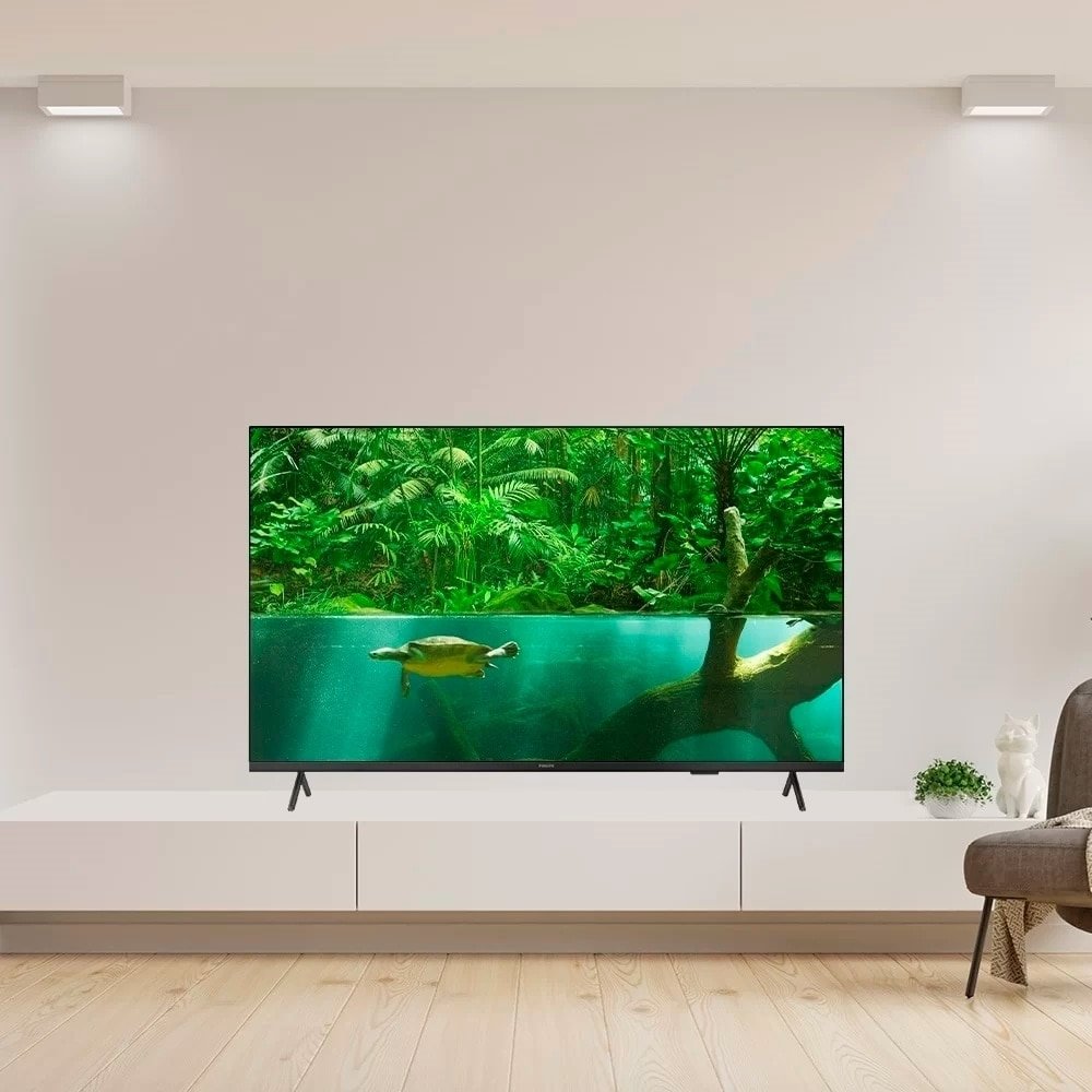 Smart TV LED 55" Philips 55PUG7408/78 - 4K UHD com Wi-Fi, com 2 USB, 3 HDMI, 60 Hz