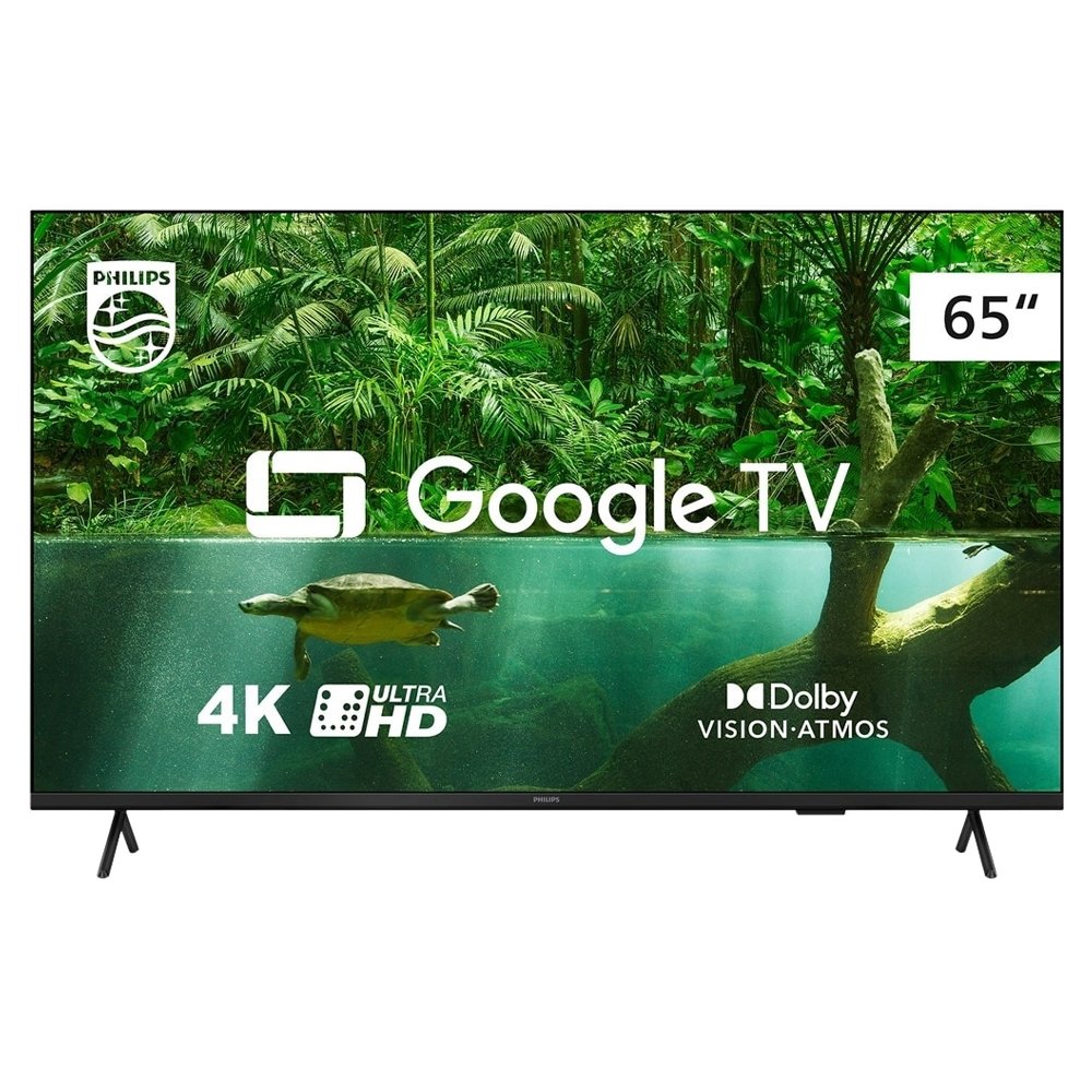 Smart TV LED 65" Philips 65PUG7408/78 4K - UHD com Wi-Fi, 3 HDMI, 2 USB, 60Hz, Preto