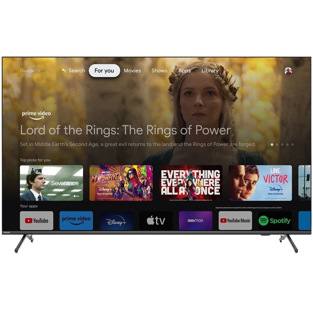 Smart TV LED 65" Philips The One 65PUG8808/78 4K UHD com Wi-Fi, com 4 HDMI, 2 USB, 120Hz, Preto