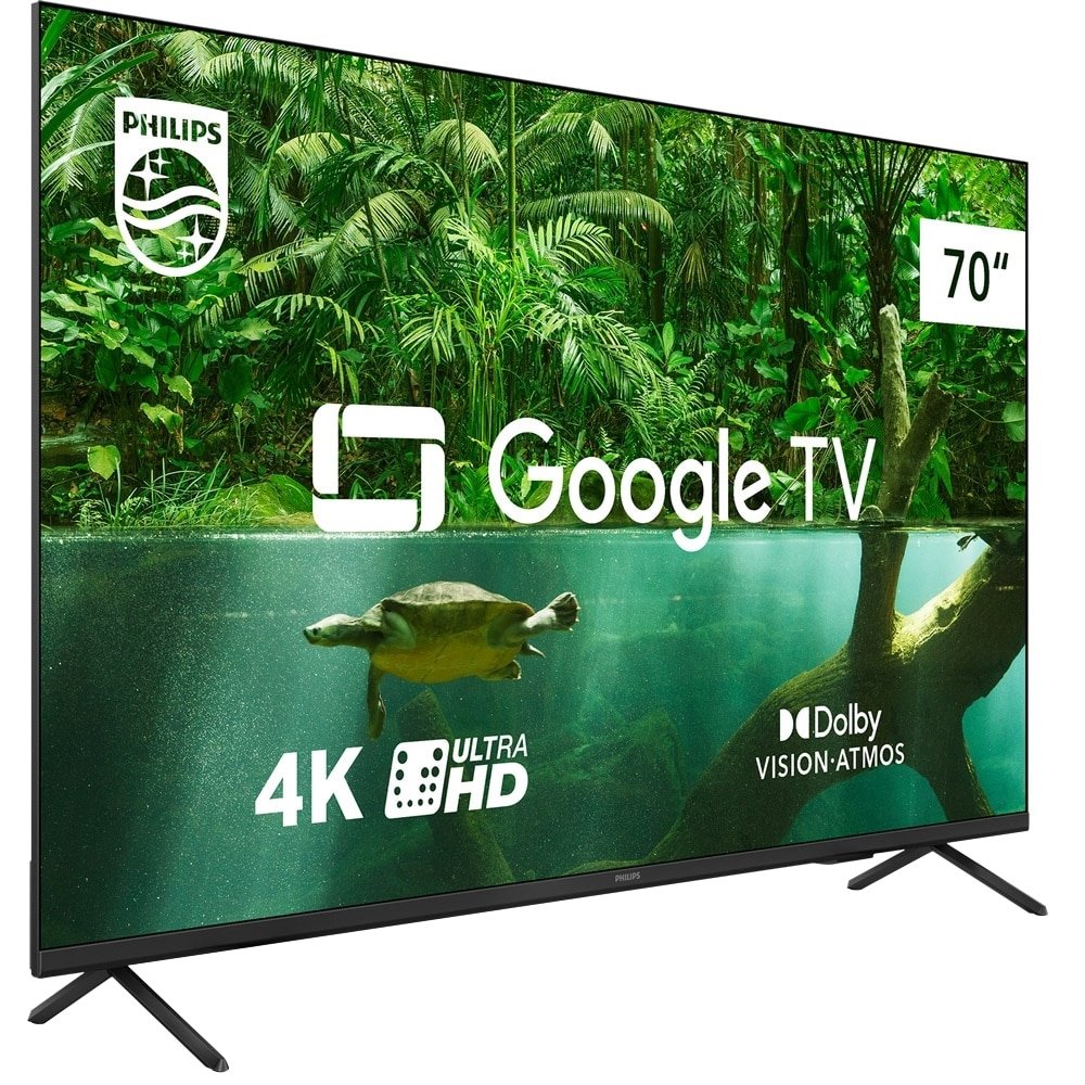 Smart TV LED 70" Philips 70PUG7408/78 4K UHD com Wi-Fi, com 2 USB, 4 HDMI, 60 Hz