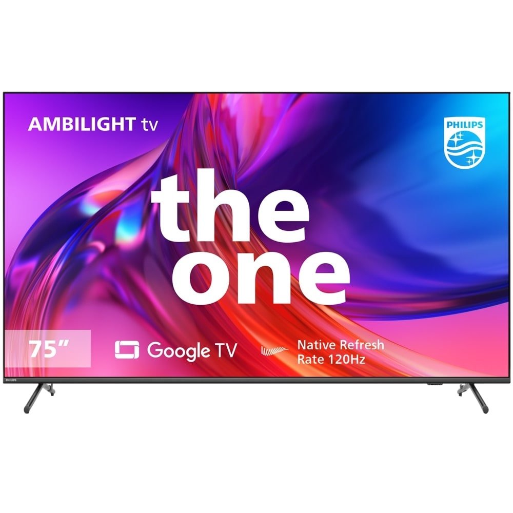 Smart TV LED 75" Philips The One 75PUG8808/78 4K UHD com Wi-Fi, 2 USB, 4 HDMI, Ambilight