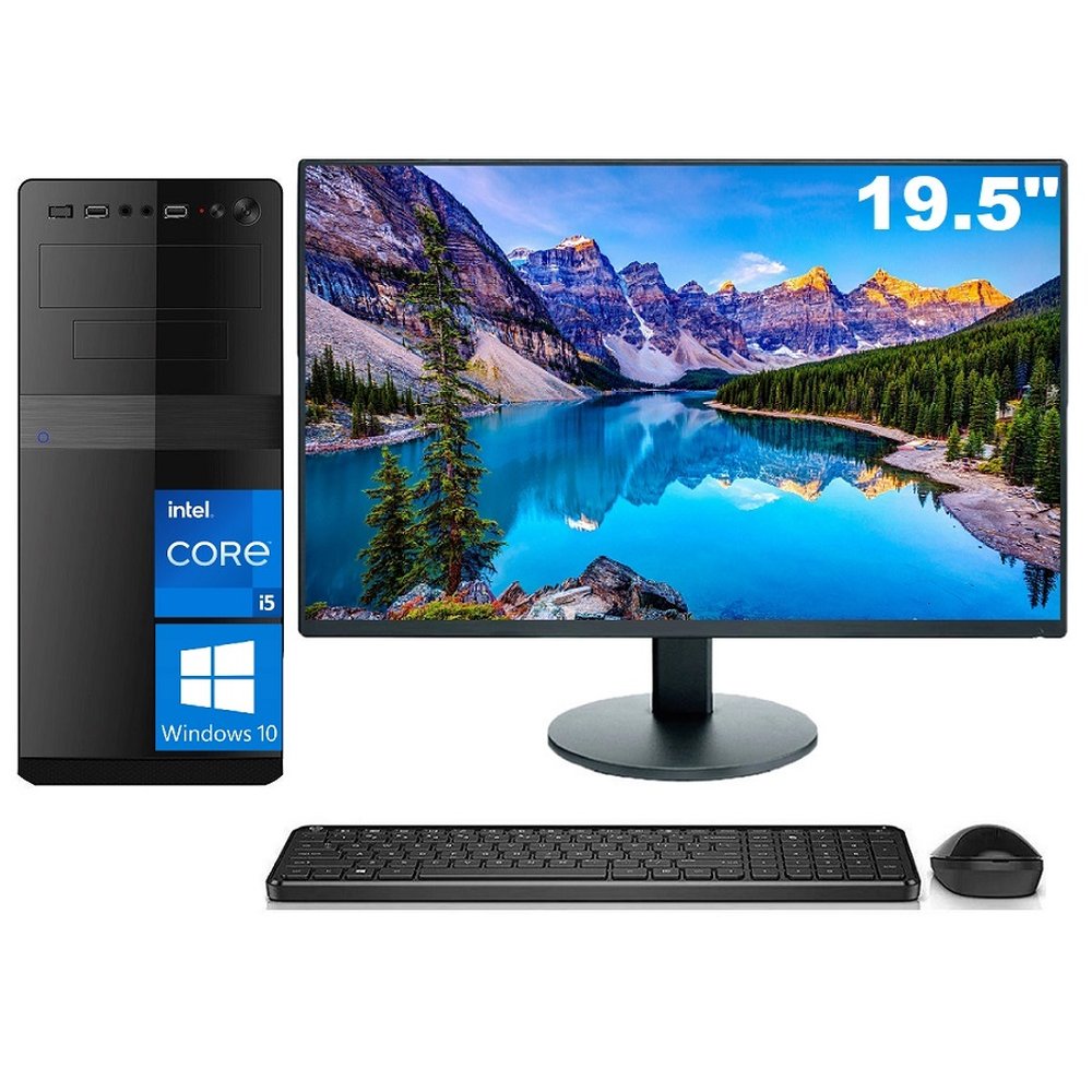 Computador Completo Intel Core i5 8GB SSD 240GB Microsoft Windows 10 Monitor 19.5" 3green