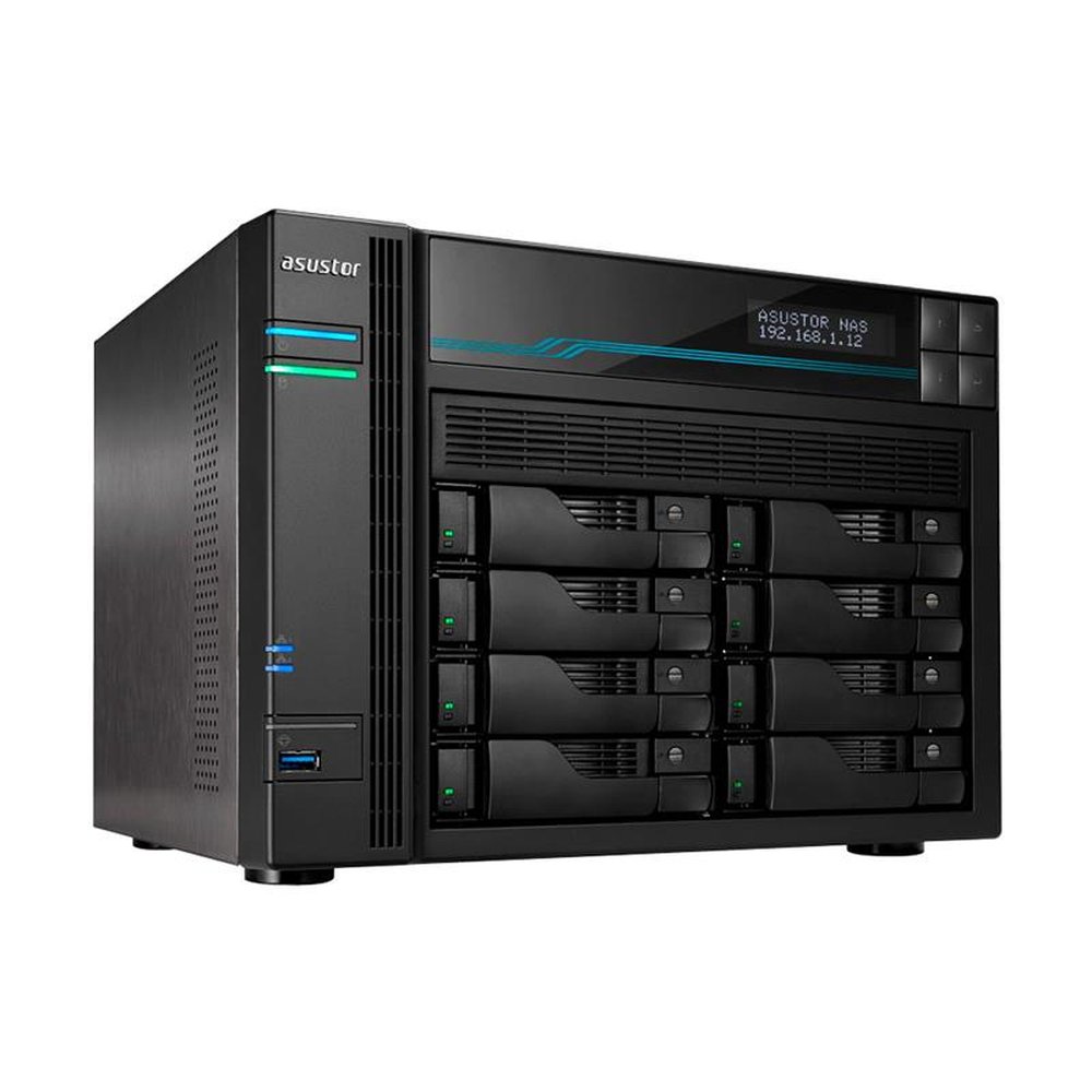 Storage NAS Asustor Lockerstor 8 AS6508T (Intel ATOM C3538 Quad-Core 2.1GHz/8GB SO-DIMM DDR4 Max.64GB/2x 10 Gigabit Ethernet(10G/1G); 2x 2.5