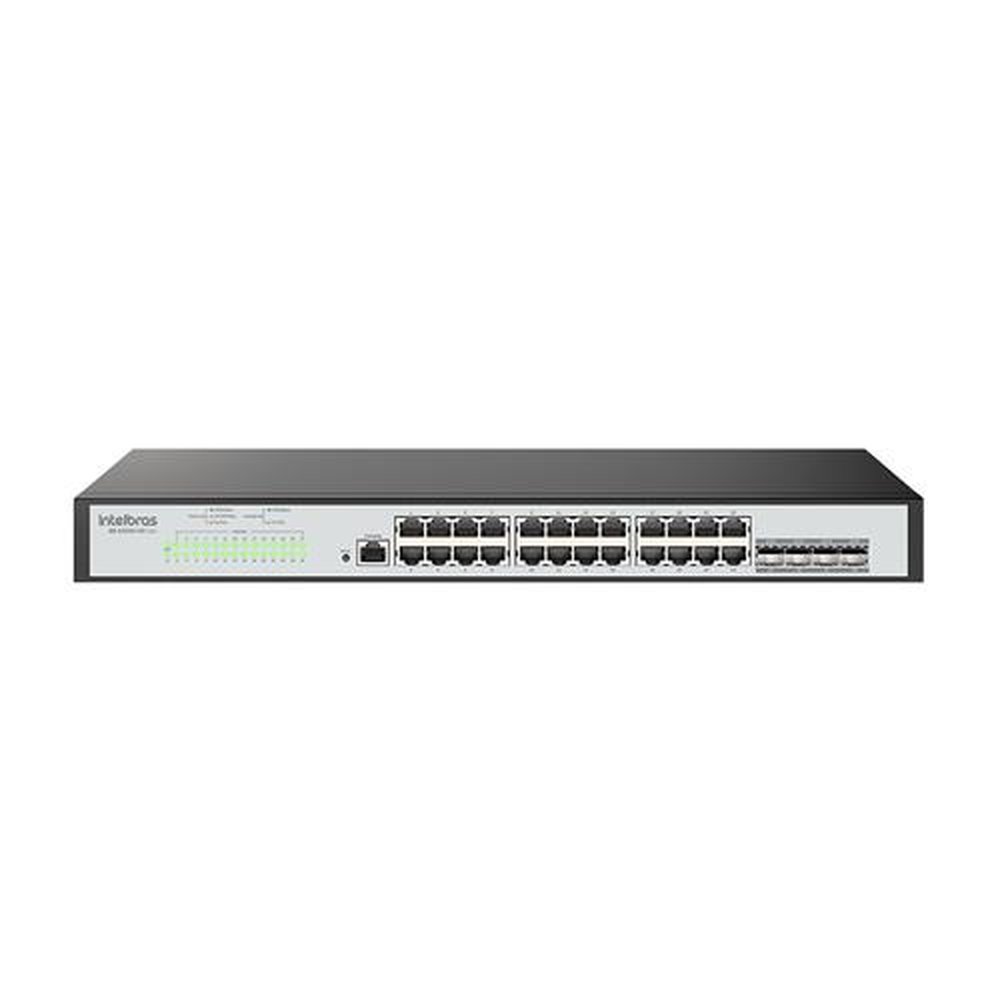 Switch Gerenciavel Intelbras Sg 2404d Mr L2+, 24p Gigabit, 4p Mini-gbic - 4760023