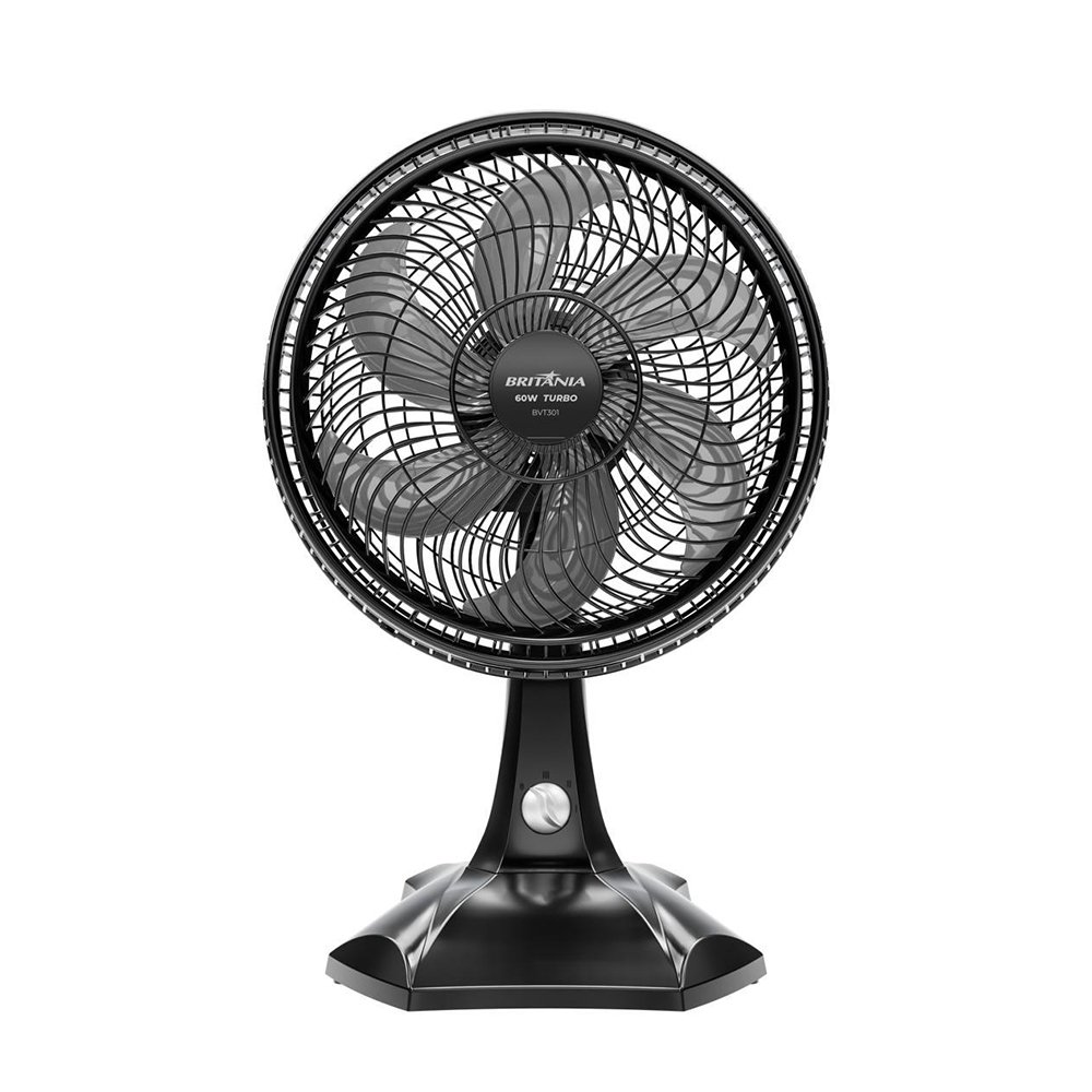 Ventilador de Mesa Britânia 30cm BVT301 60W Preto 220V