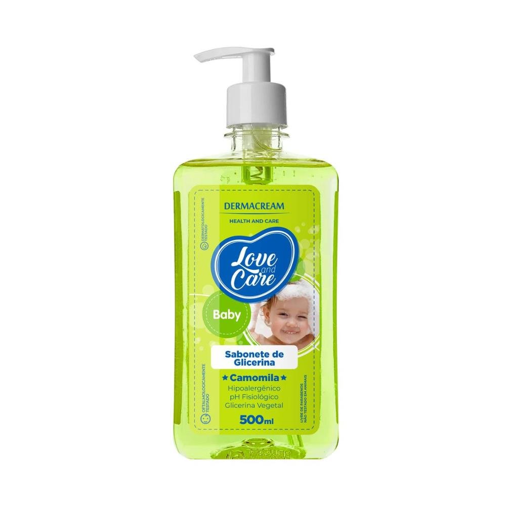 Sabonete de Glicerina Dermacream Love and Care Baby Camomila 500ml