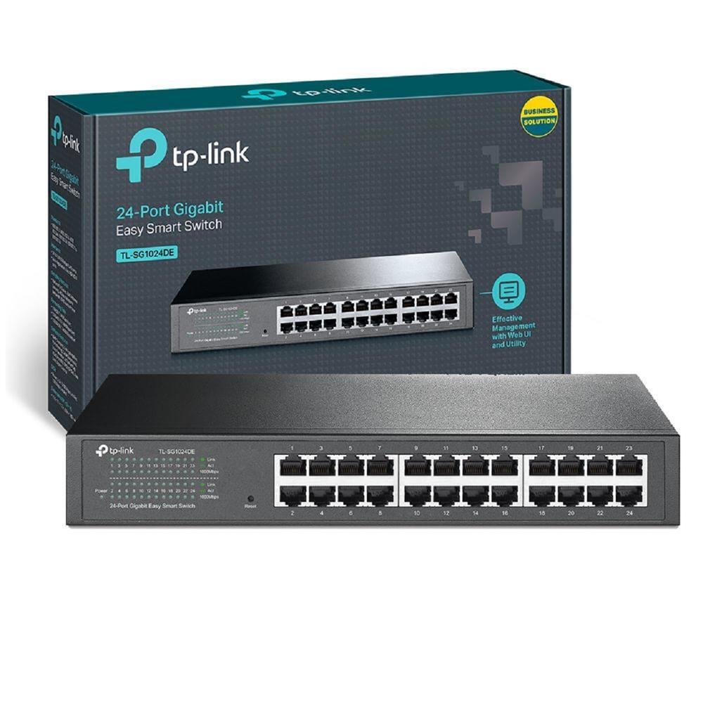Switch Tp-link 24 Portas Tl-sg1024de Easy Smart Switch 3063