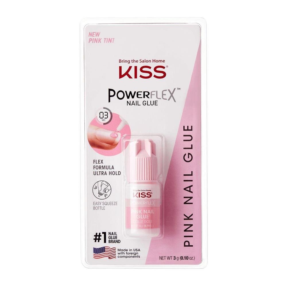 Cola para Unha Kiss New York Power Flex Cola Pink 3g