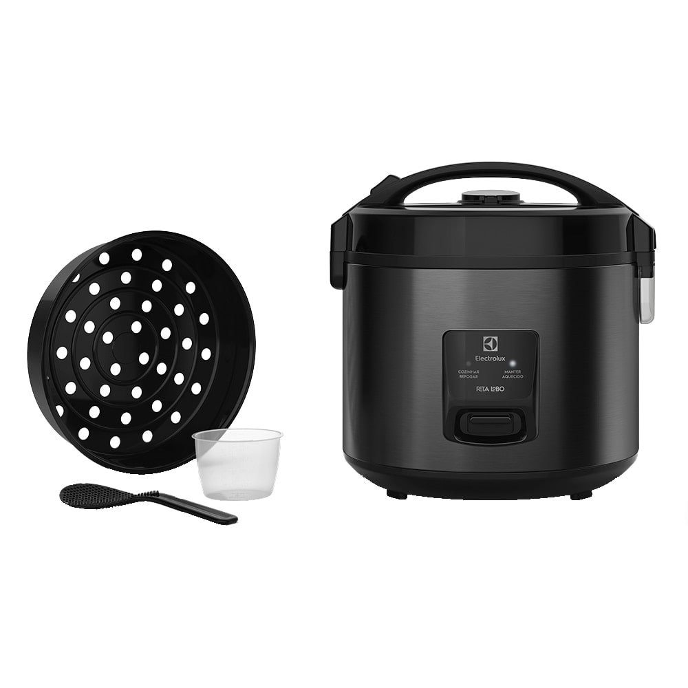 Panela Elétrica Electrolux ERC30, 10 Xícaras, 3,5 Litros, Inox Preto, 220V