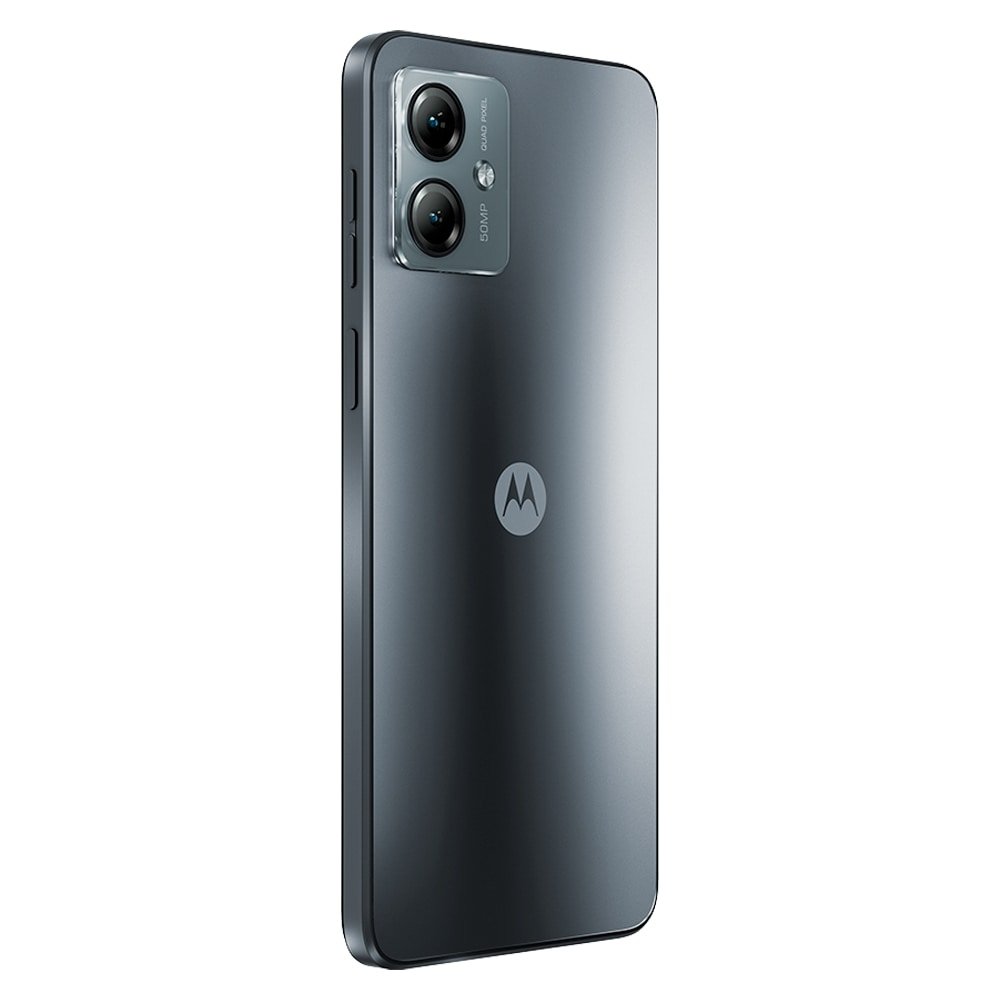 Smartphone Motorola G14 XT2341-1, Grafite, Tela 6.5", 4G + Wi-Fi, Câm. Traseira Dupla, Câm. Frontal 8 MP, 4 GB RAM, 128 GB