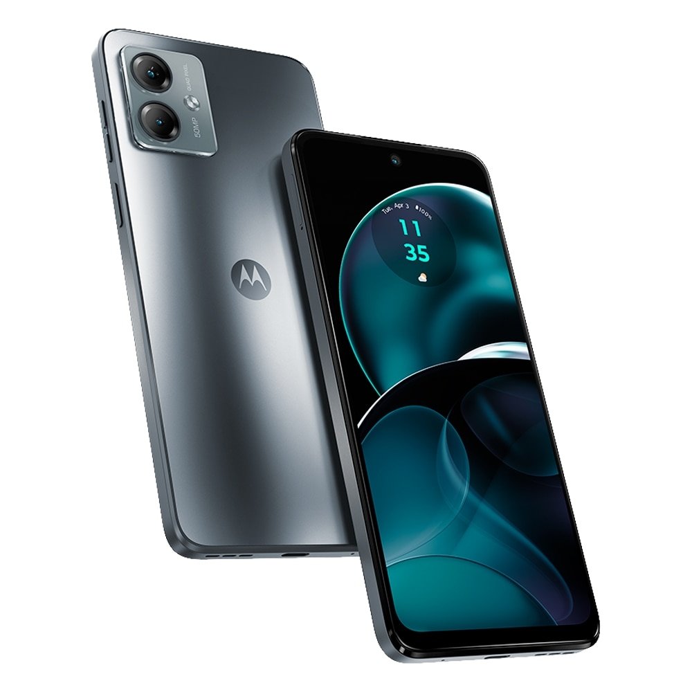 Smartphone Motorola G14 XT2341-1, Grafite, Tela 6.5", 4G + Wi-Fi, Câm. Traseira Dupla, Câm. Frontal 8 MP, 4 GB RAM, 128 GB