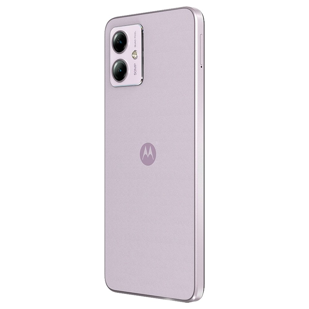 Smartphone Motorola G14 Xt2341-1,Lilac Vegan Leather,Tela 6.5",4G+Wi-Fi,Câm.Traseira Dupla,Câm.Frontal 8 Mp,4 Gb Ram,128 Gb