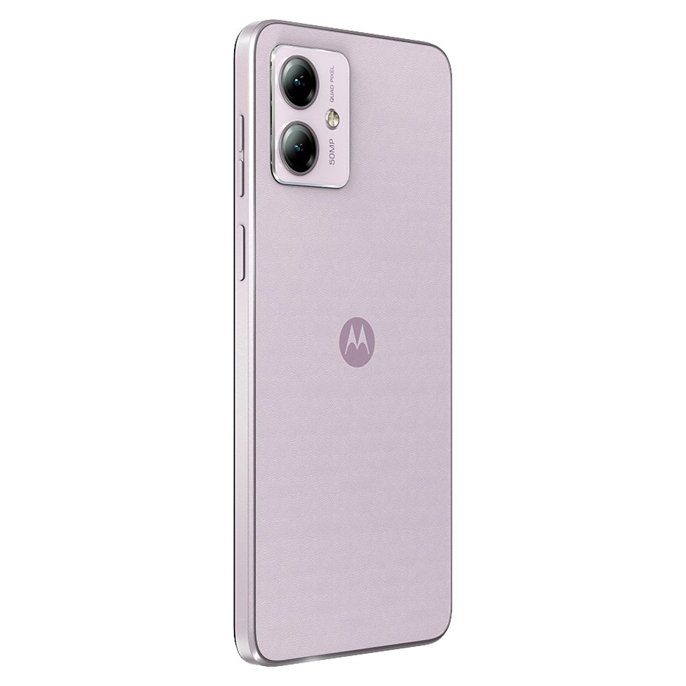 Smartphone Motorola G14 Xt2341-1,Lilac Vegan Leather,Tela 6.5",4G+Wi-Fi,Câm.Traseira Dupla,Câm.Frontal 8 Mp,4 Gb Ram,128 Gb