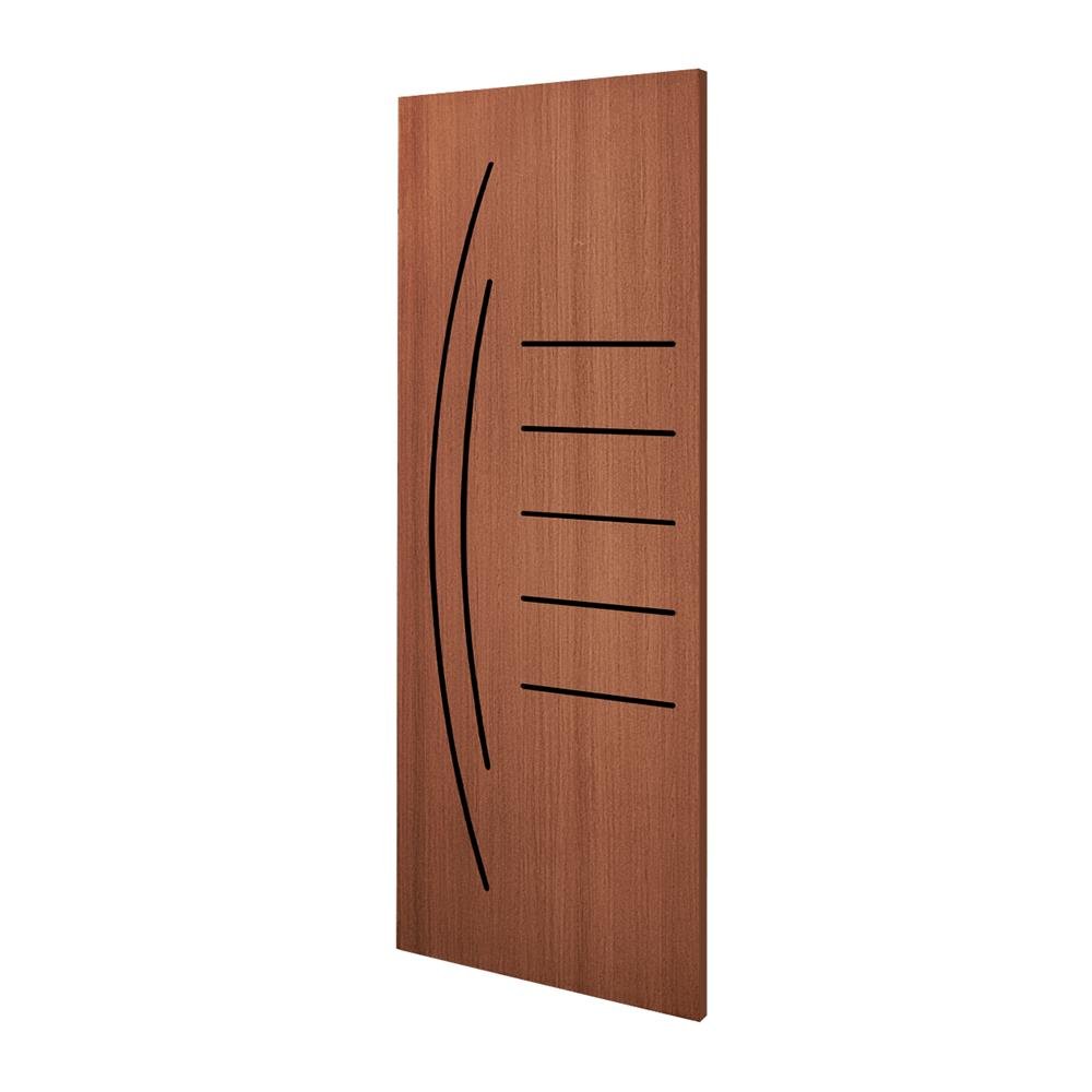Porta Prensada Mogno Onix 90x210 desenho 06 Fosco Com Sarrafo