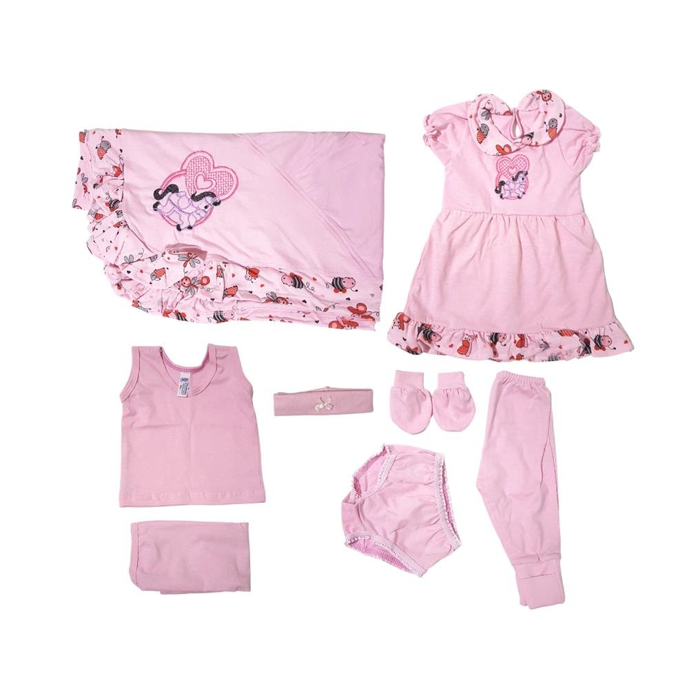 KIT MATERNIDADE CHUMBINHO - FEMININO 8 PEÇAS