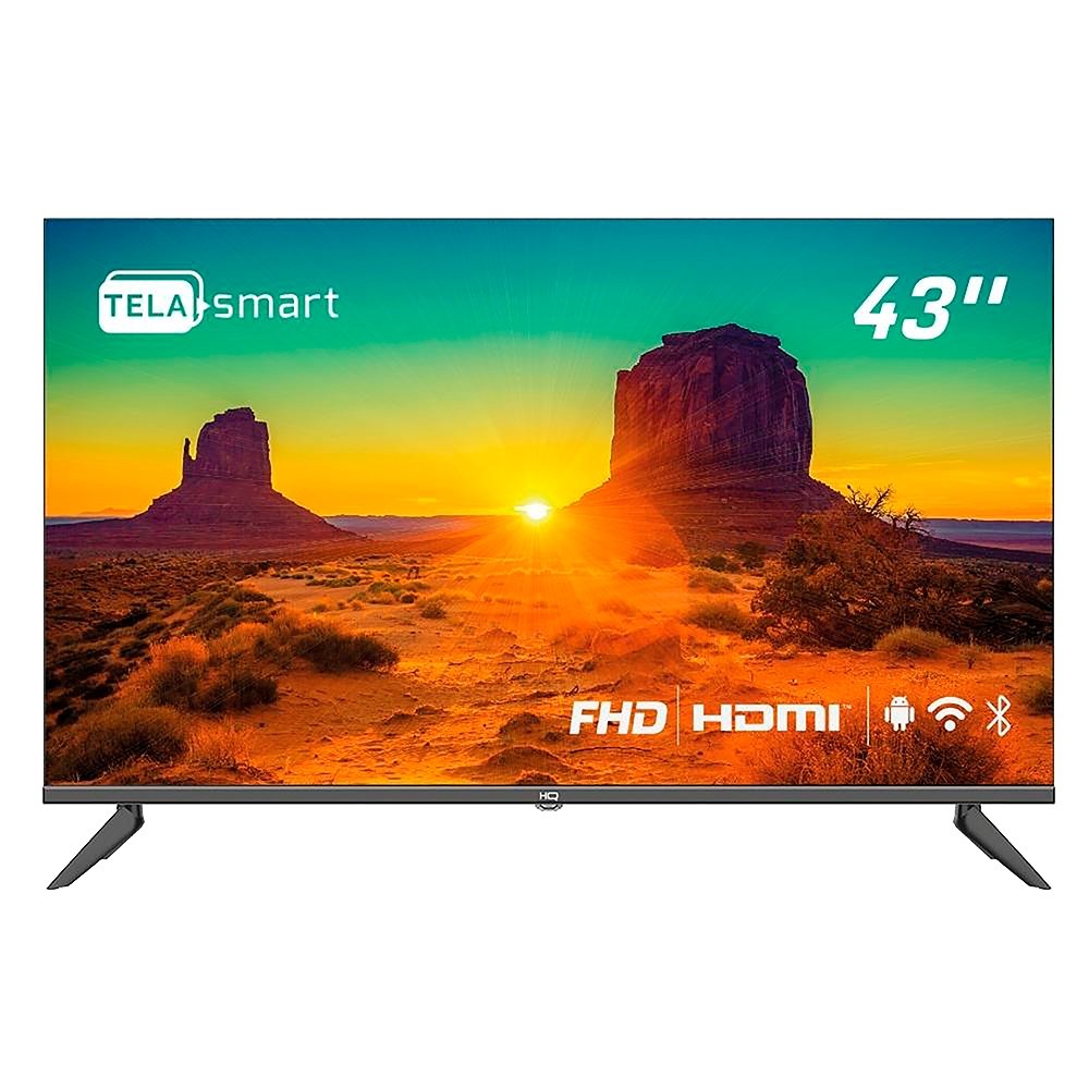 Smart TV 43" HQ HQSTV43N LCD LED FHD - Com Wi-Fi, 3 HDMI, 2 USB