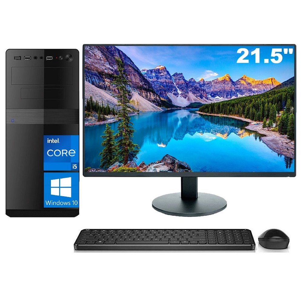 Computador Easy Intel I5 2ªG 8GB SSD 240GB Windows 10 Vitalício e Monitor 21"
