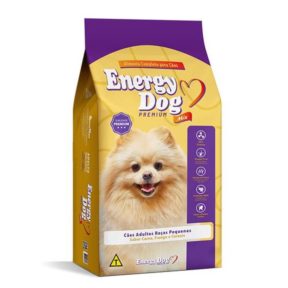 Ração para Cães Energy Dog Raças pequenas 23% Proteína 07 kg