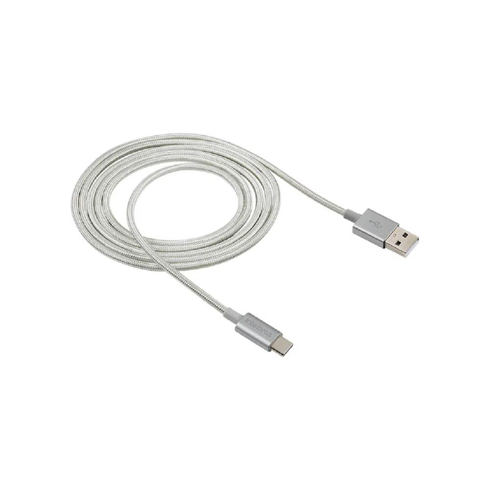 Cabo Usb - Usb-C 1,5M Nylon Branco Intelbras Euac 15Nb