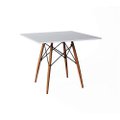 Mesa Jantar Quadrada Eiffel 80cm Branco Mdf Charles Eames