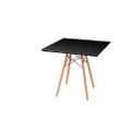 Mesa Jantar Quadrada Eiffel 80cm Preto Mdf Charles Eames