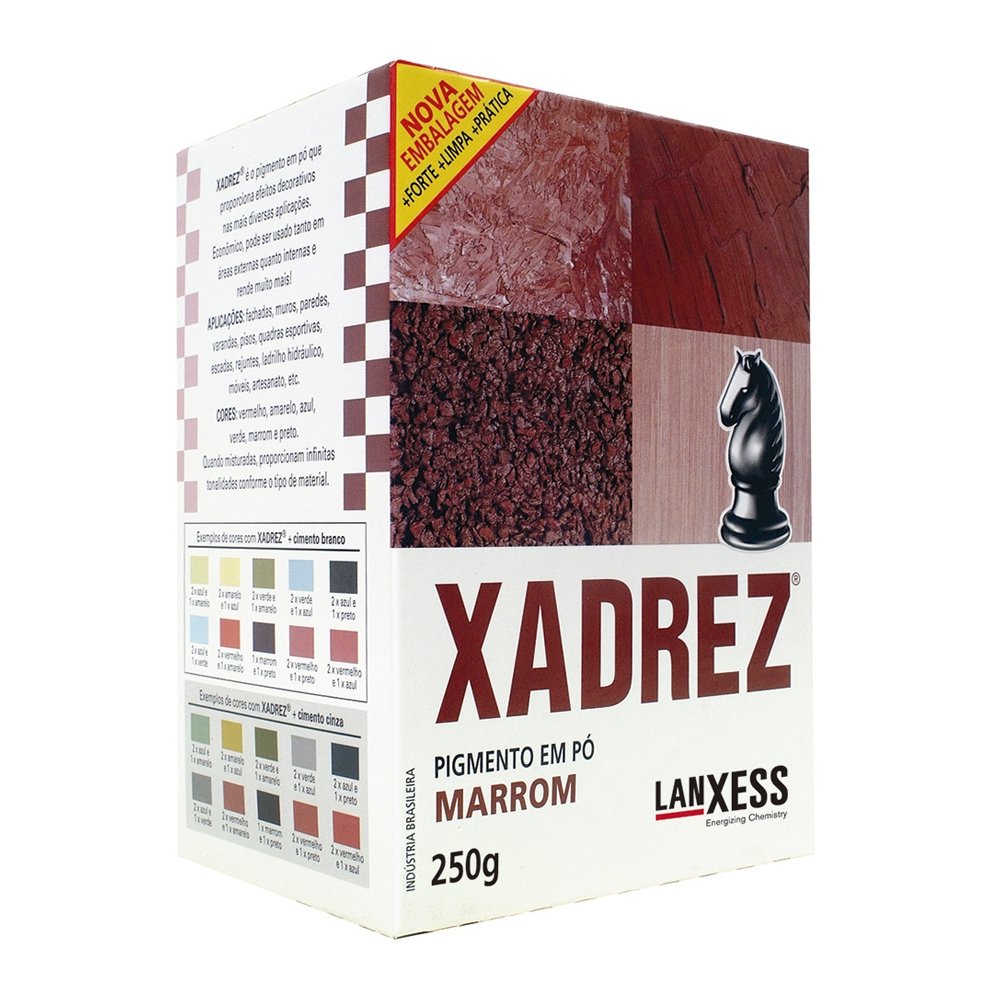 Tinta em Pó Xadrez Marrom 250g - Embalagem com 20 Unidades