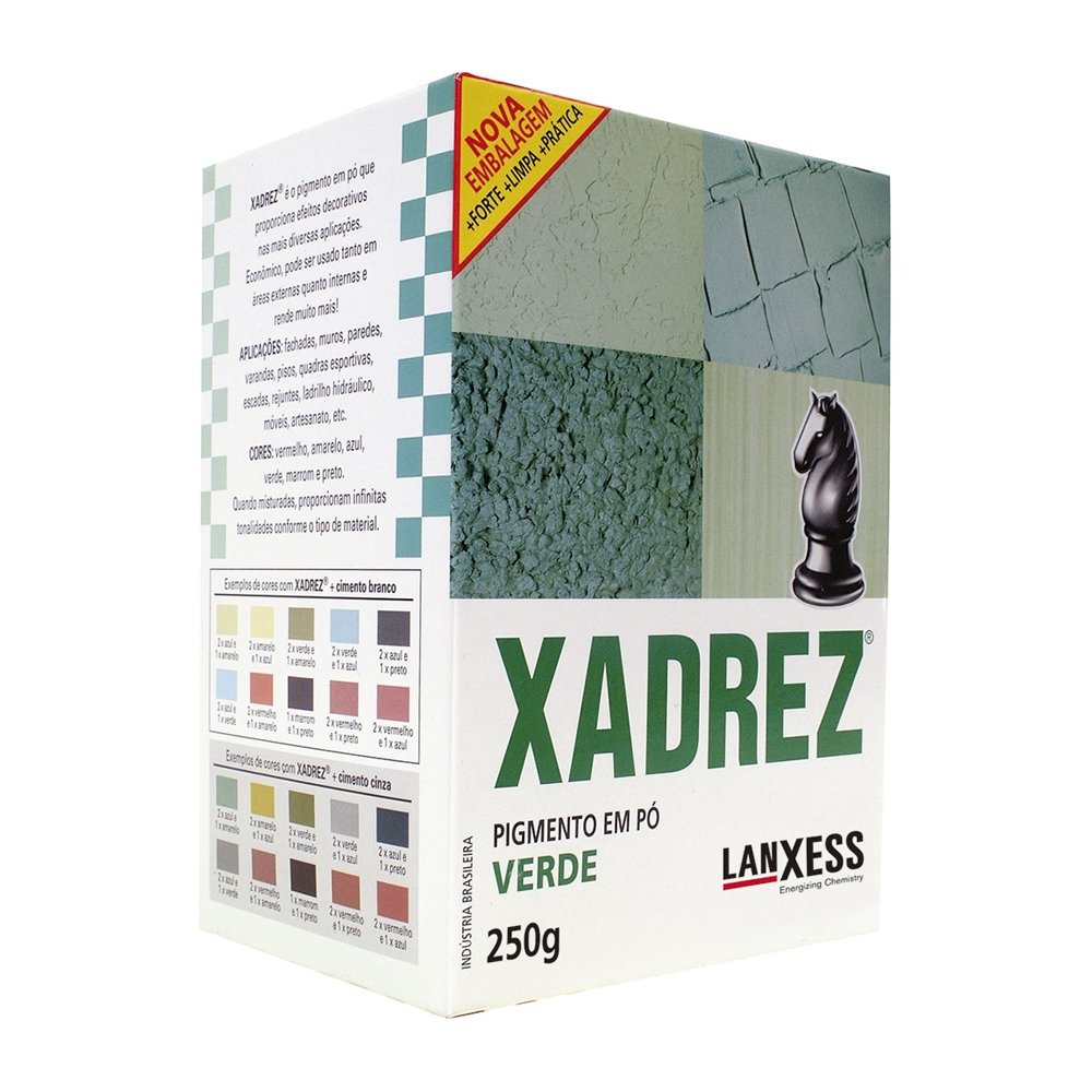 Tinta em Pó Xadrez Verde 250g - Embalagem com 20 Unidades