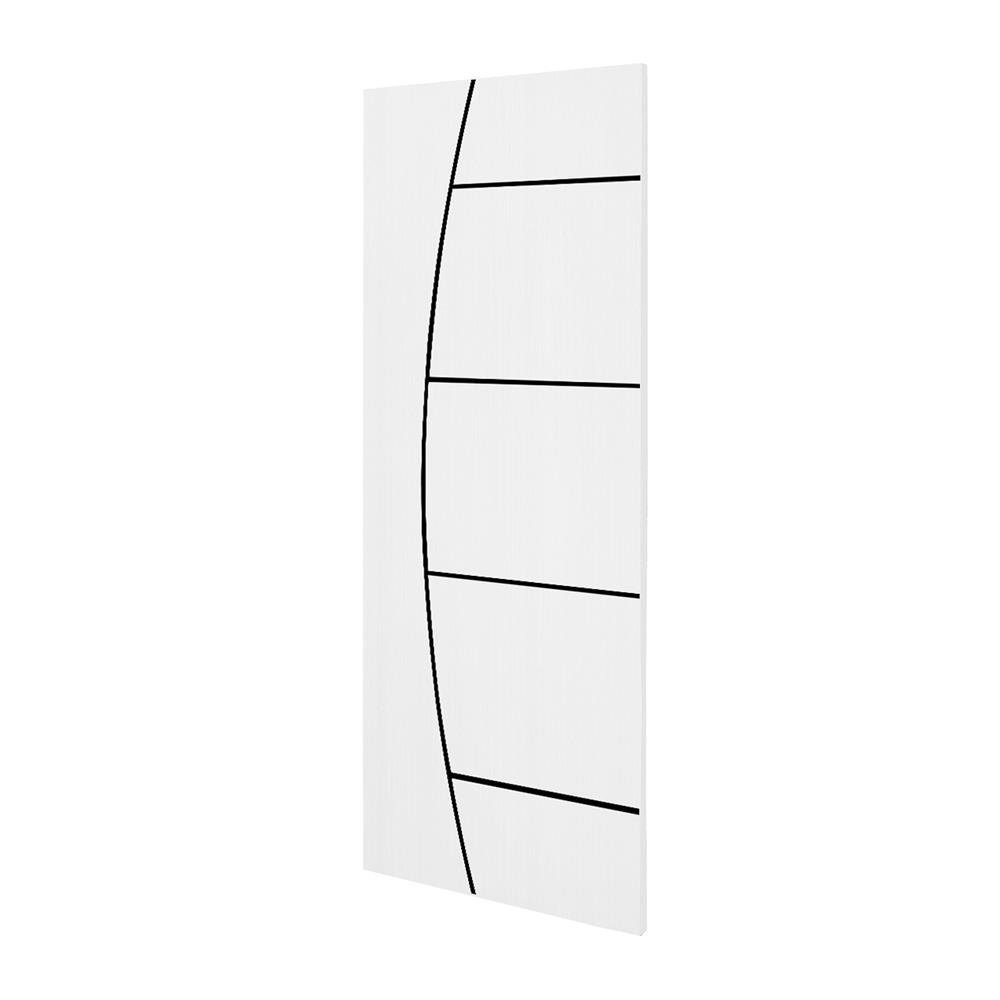 Porta Prensada Branca Onix 90x210 Desenho 01 Fosco Com Sarrafo