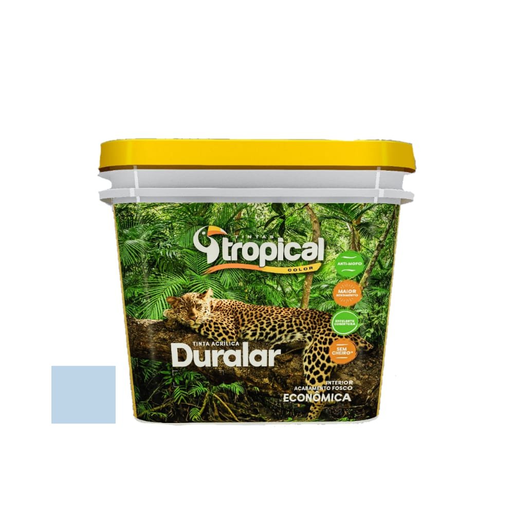 Tinta Tropical Acrílica Duralar Econômica Azul Bebê 3,6L