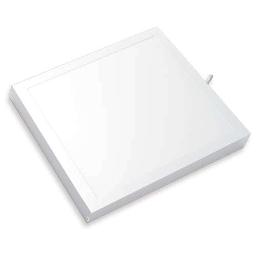 Luminária Led Painel/Plafon Quadrada Sobrepor 40W 62Cm 3.000K Branca Quente Caixa Alta Kian