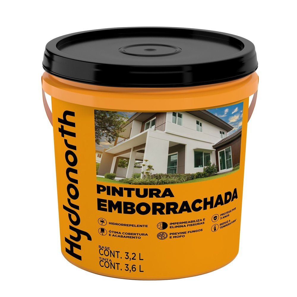 Pintura Emborrachada Hydronorth Impermeabilizante Elefante Galão 3,6 Litros