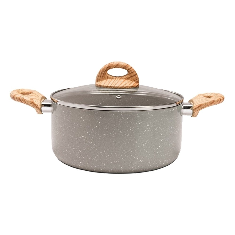 Jogo de Panelas Brinox Ceramic Life | Smart Plus Gris Antiaderente, Cinza Claro, 5 Peças