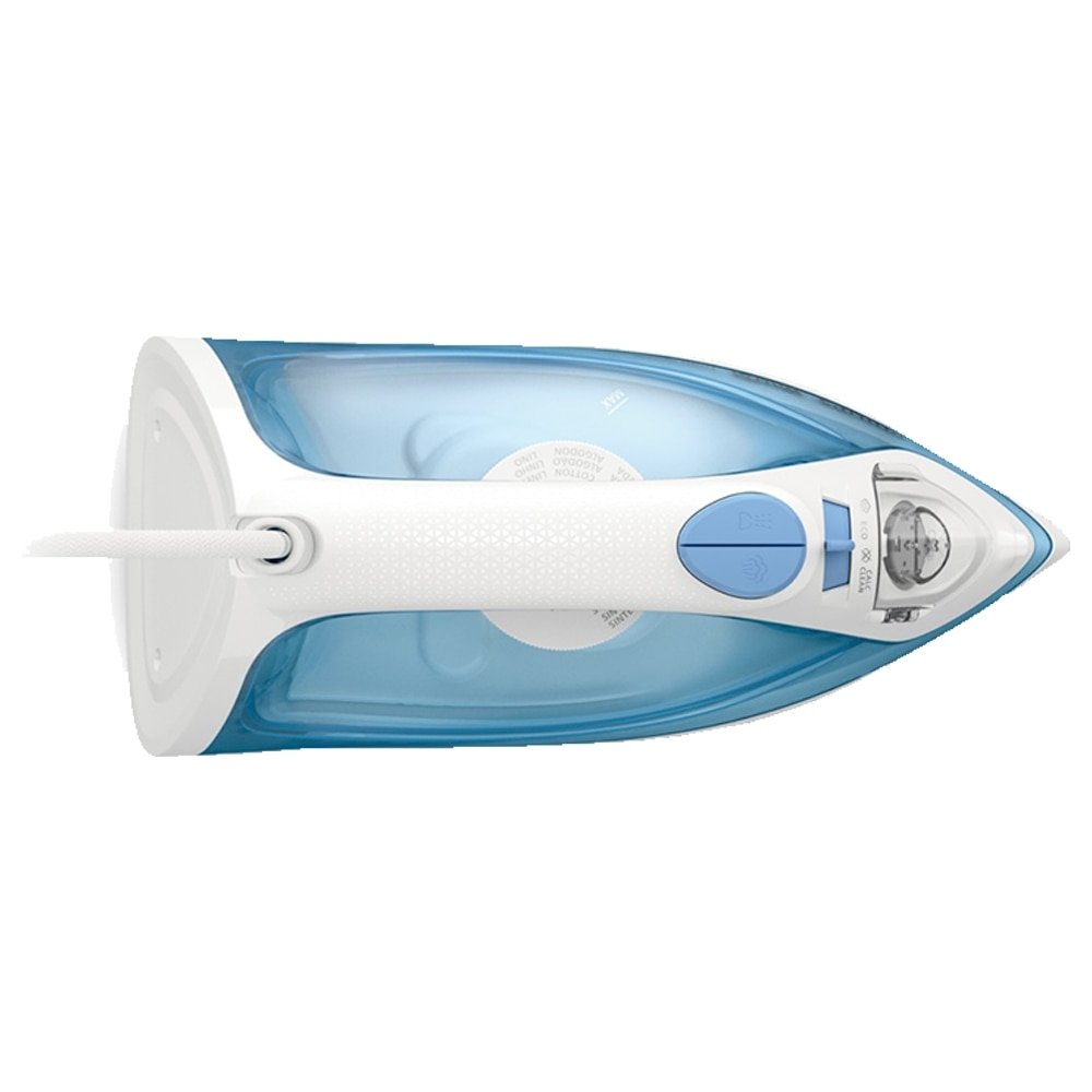 Ferro de Passar a Vapor Philips Walita DST1050 - Serie 1000 com Base Antiaderente, Branco/Azul, 110V