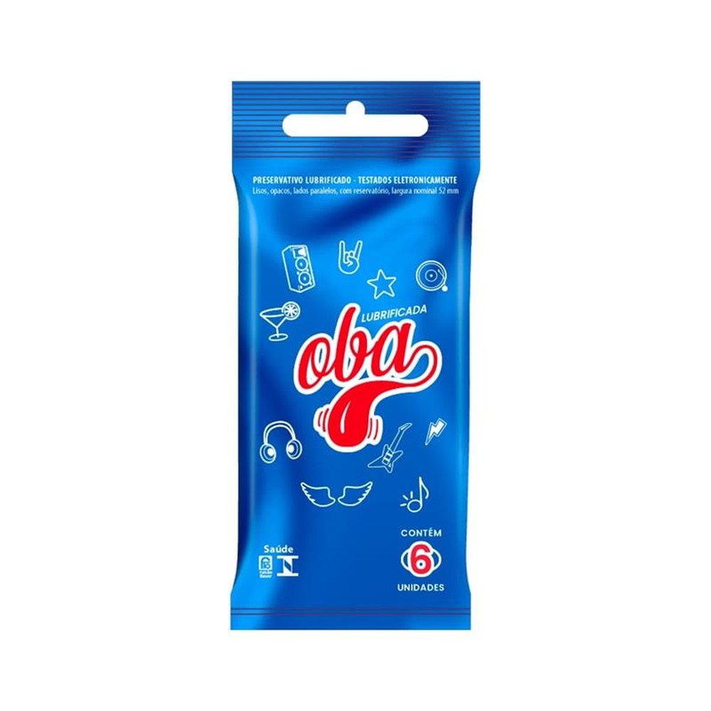 Preservativo Oba Lubrificado 6 Embalagens com 6 Unidades
