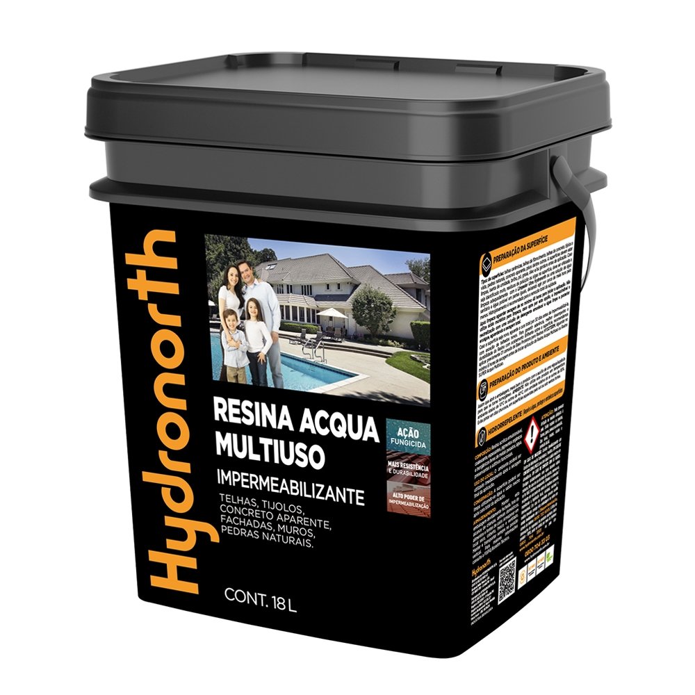 Resina Acqua Multiuso Hydronorth Incolor Fosca 18 Litros