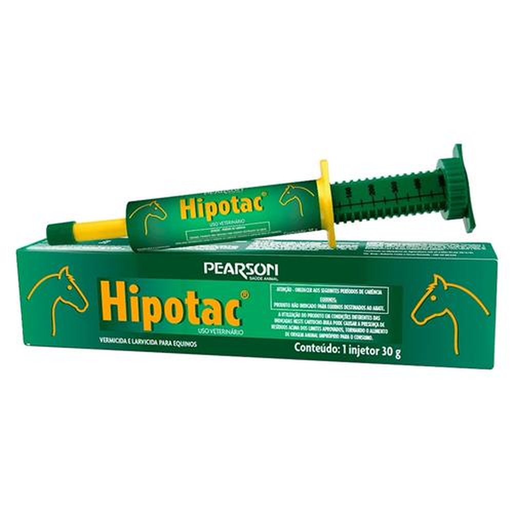 Hipotac Vermicida Larvicida Pearson Oral Equino Pasta 30g