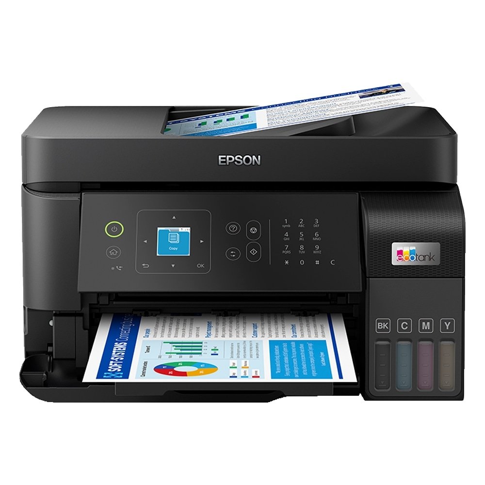 Multifuncional Epson Ecotank L5590 - Injeção de Tinta, Colorida, Wi-Fi, Wi-Fi Direct, USB 2.0, Preto, Bivolt