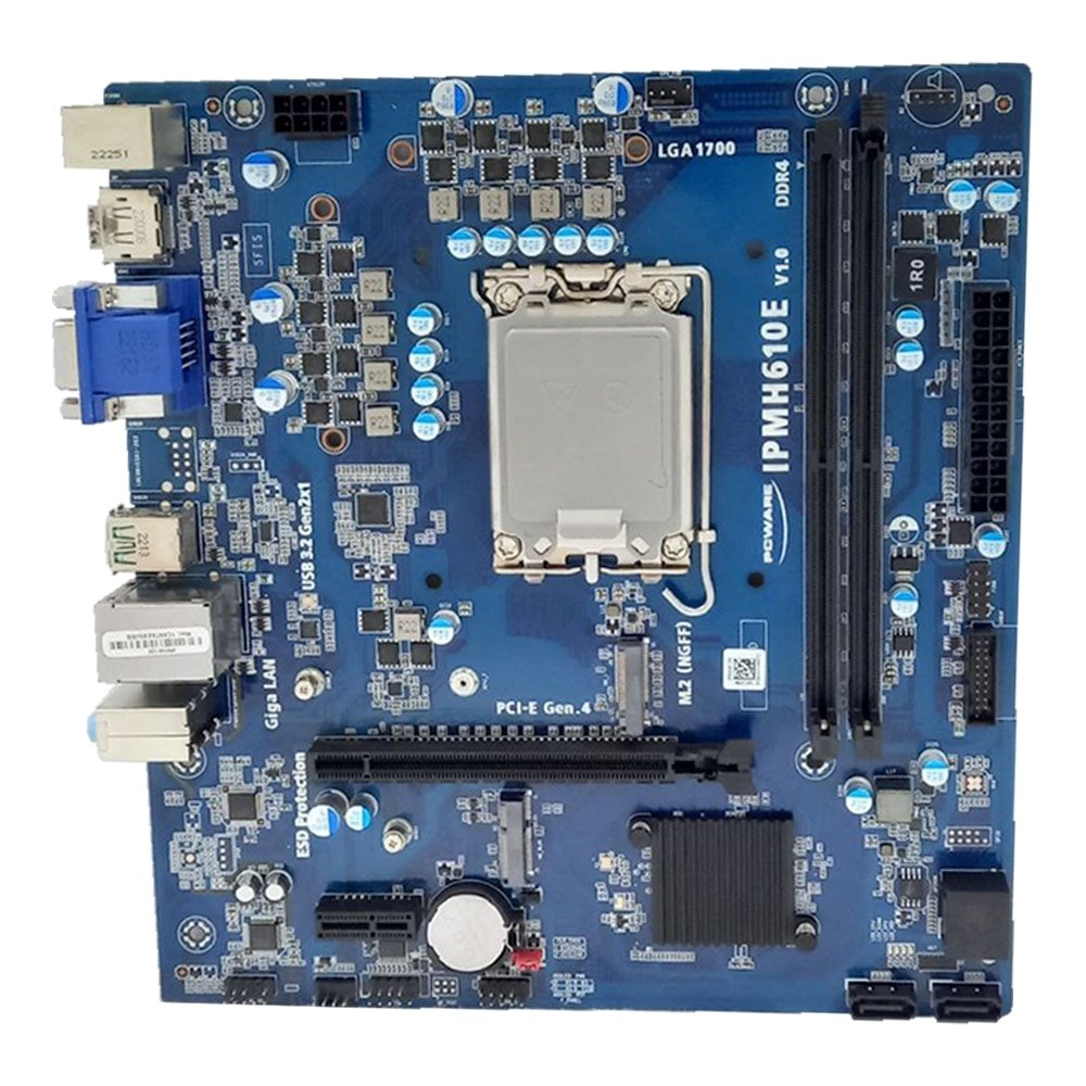 Placa Mãe PCWARE IPMH610E Intel Chipset H610, DDR4, 3200MHZ