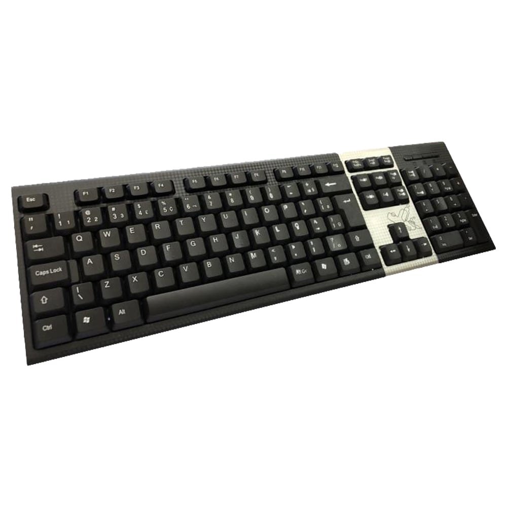 Teclado com Fio Maxprint Industrial Standard - USB 2.0, 107 Teclas, Preto
