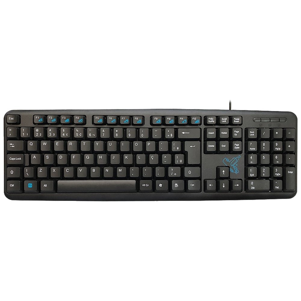 Teclado com Fio Maxprint Tech Best | USB 2.0, Padrão ABNT-2, Preto