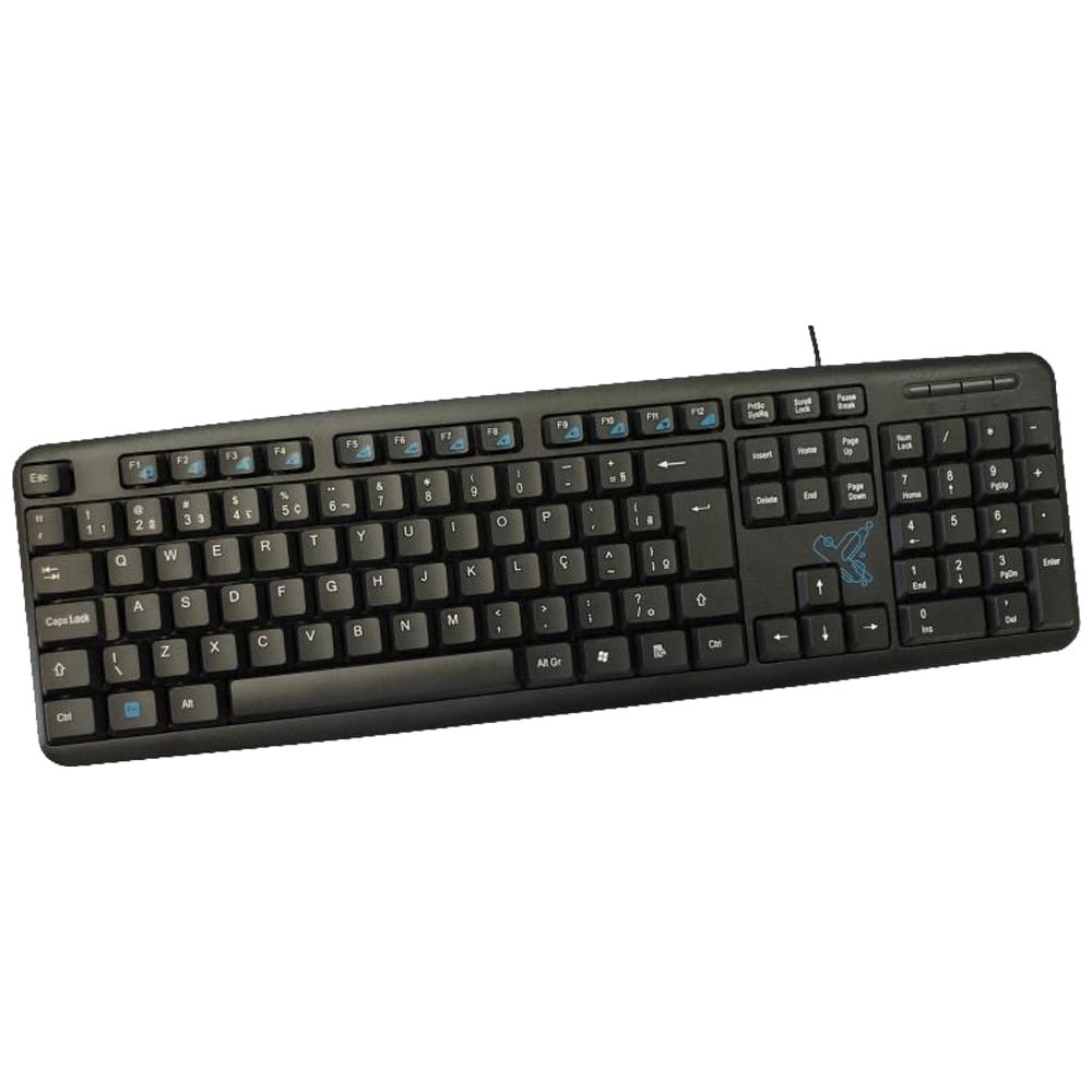 Teclado com Fio Maxprint Tech Best | USB 2.0, Padrão ABNT-2, Preto