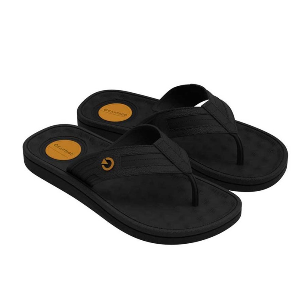 Chinelo Cartago Alabama Dedo 11858 (28-36) 05568 - Preto Preto Amarelo AR724