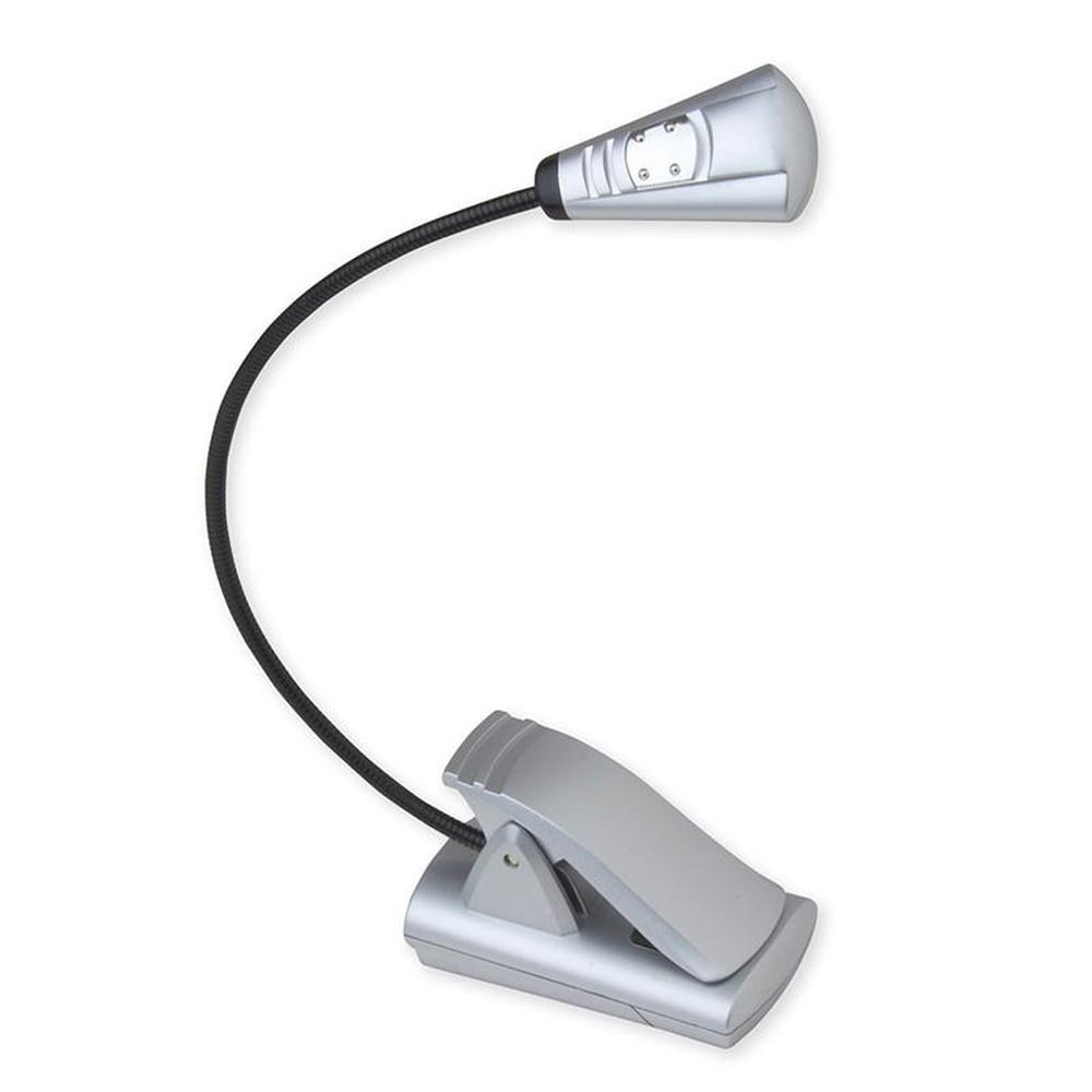 Luminária Compacta Com Haste Flexível E Luz LED Para Leitura